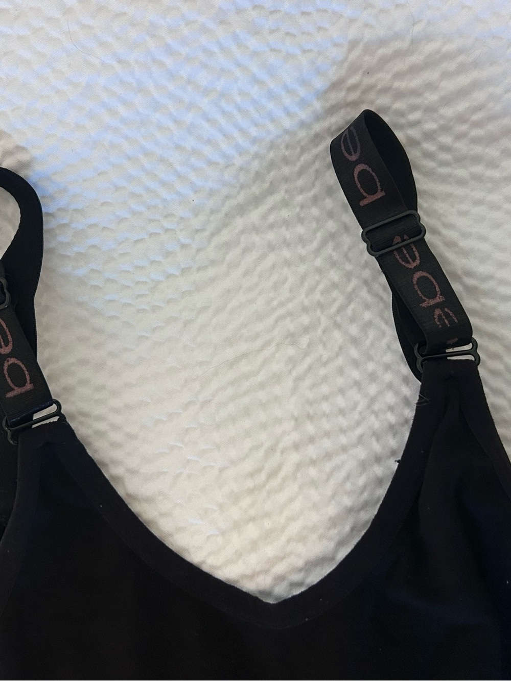 bebe Black Racerback Tank Top